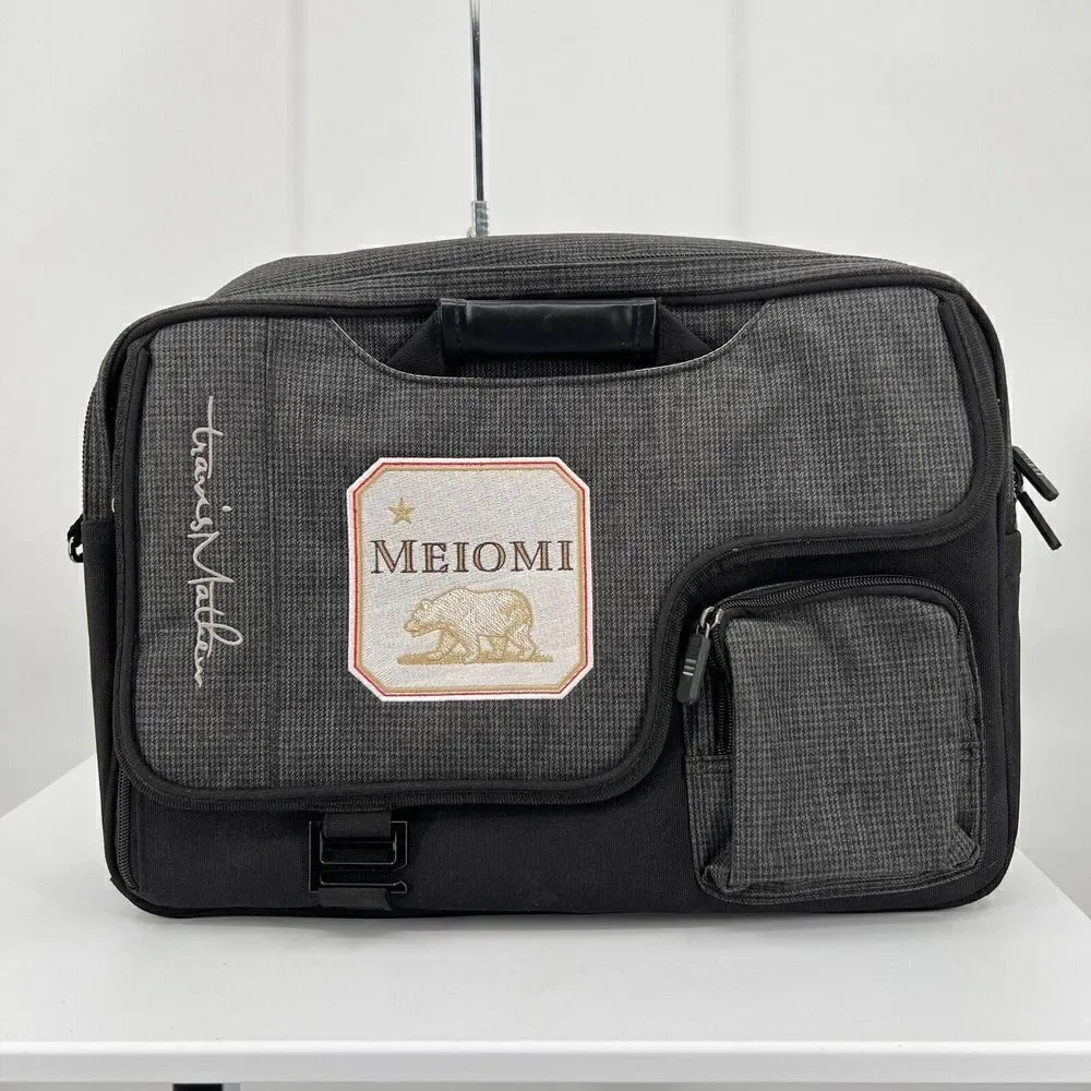 Travis Mathew Heather Gray Logo Golf Laptop Travel Bag Logo Golf